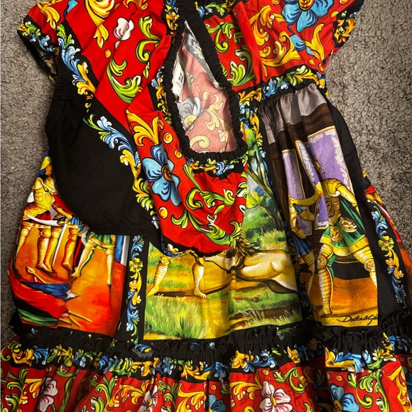 DOLCE & GABBANA Multicolor Masterpiece Dress with bloomers size 18-24 month. - Picture 16 of 16
